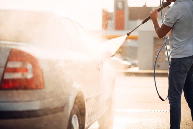 Cleaning a car